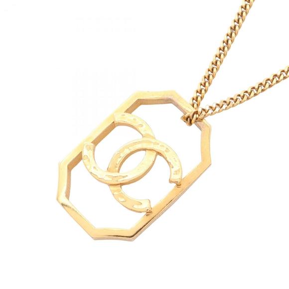 CHANEL Gold Logo Necklace - Picture 1 of 7